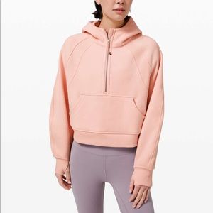 Lululemon Scuba Oversized Half-Zip Hoodie Size XL Color Pink Mist